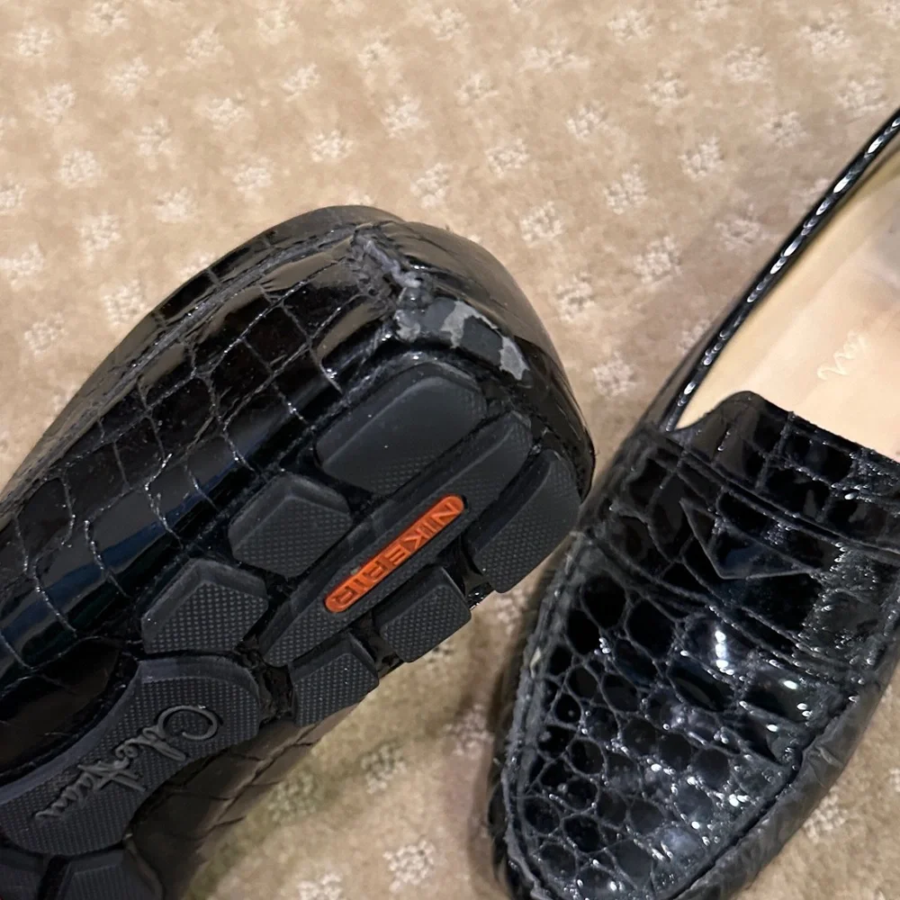 Cole Haan Black Textured Loafers - Picture 3 of 4